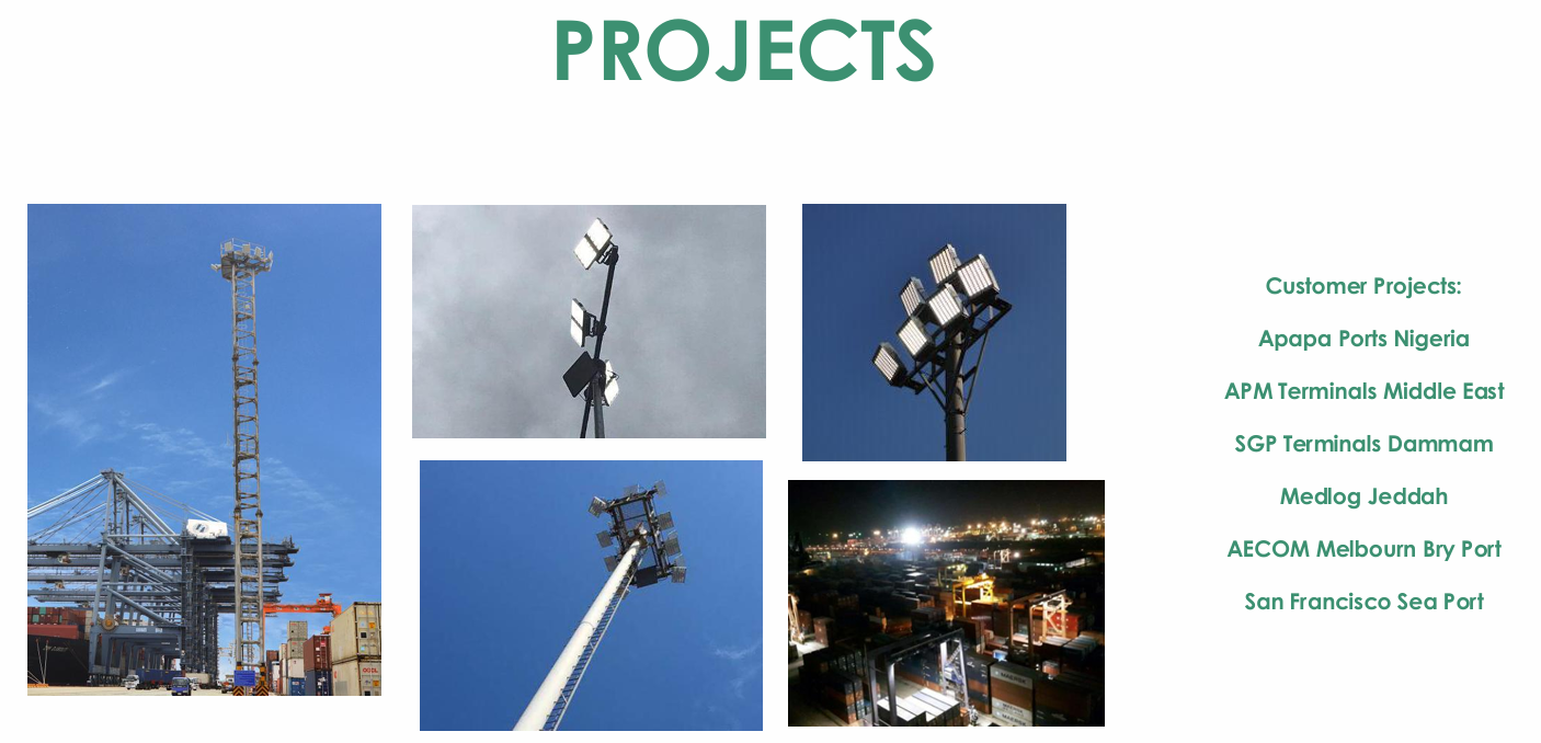 Soluciones LED para puertos infraestructura portuaria